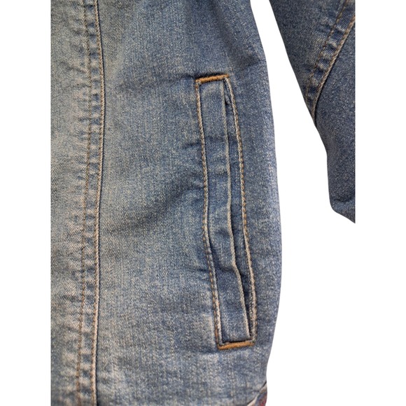 Coldwater Creek Denim Jean Jacket Women's Small Blue Button Up Embroidered Boho - Picture 6 of 12